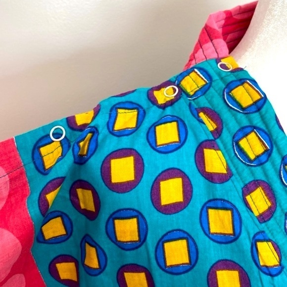 Abstract snap multi color kimono kaftan - Picture 5 of 8